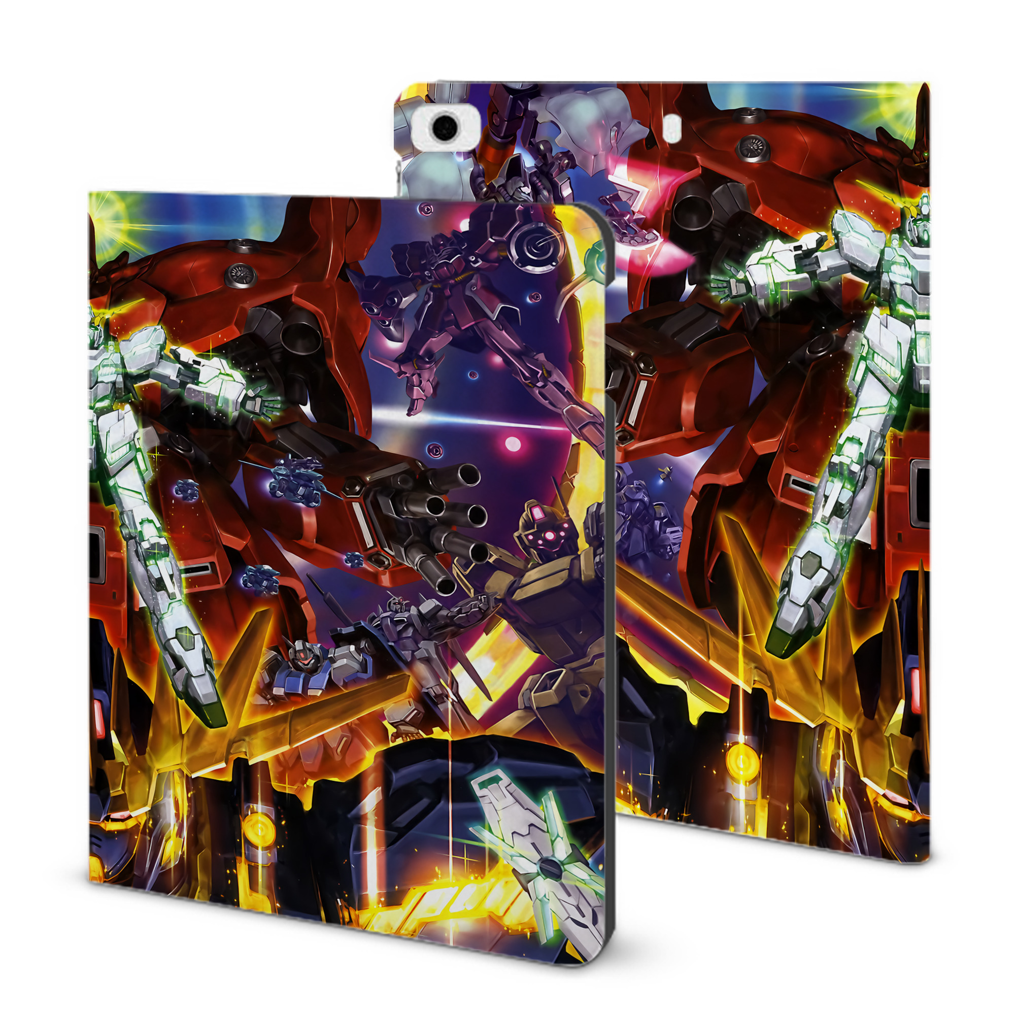 （画像用） 機動戦士ガンダム Mobile Suit Gundam IPad ケース ブック型 PUレザー TPU 耐衝撃 軽量 薄型 ペン収納なし 全面保護 IPad 各モデル対応